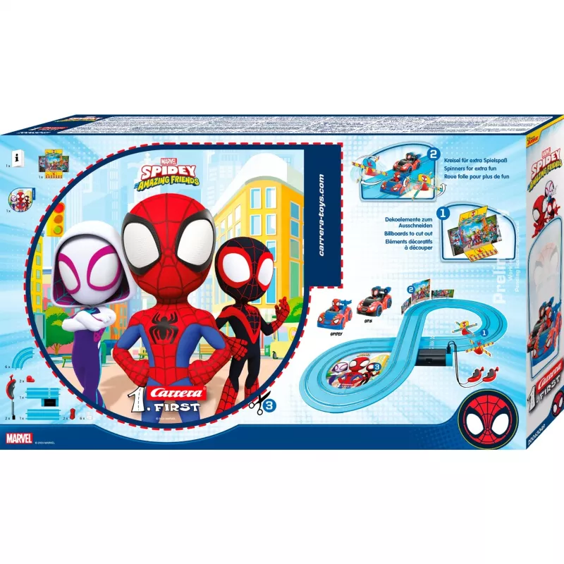 Slotcar-set CARRERA FIRST Spidey 20063049 — beginnersracebaan voor kinderen