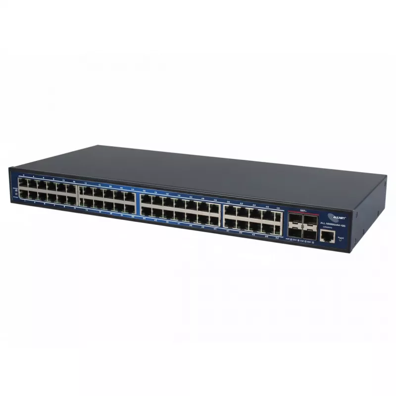 ALLNET 48+4P ALL-SG8652M-10G Ethernet-switch 48 x Gigabit + 4 x 10G SFP+ poorten, rackmontage