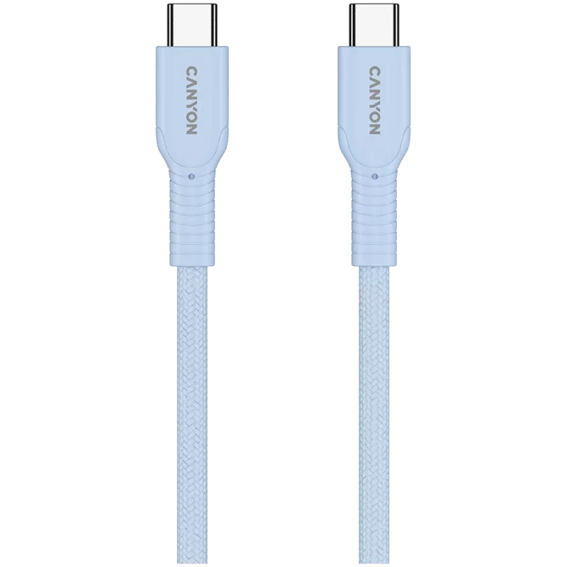 CANYON kabel OnWire 60CL C-C 60W COLOR gevlochten 1m lichtblauw