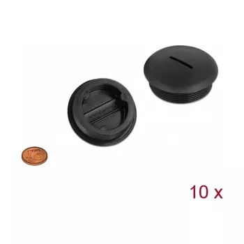 Afsluitdop zwart nylon DeLOCK 60234