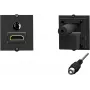 Stopcontact-inbouw HDMI + 3,5 mm Bachmann 917.189, 1-voudig, zwart