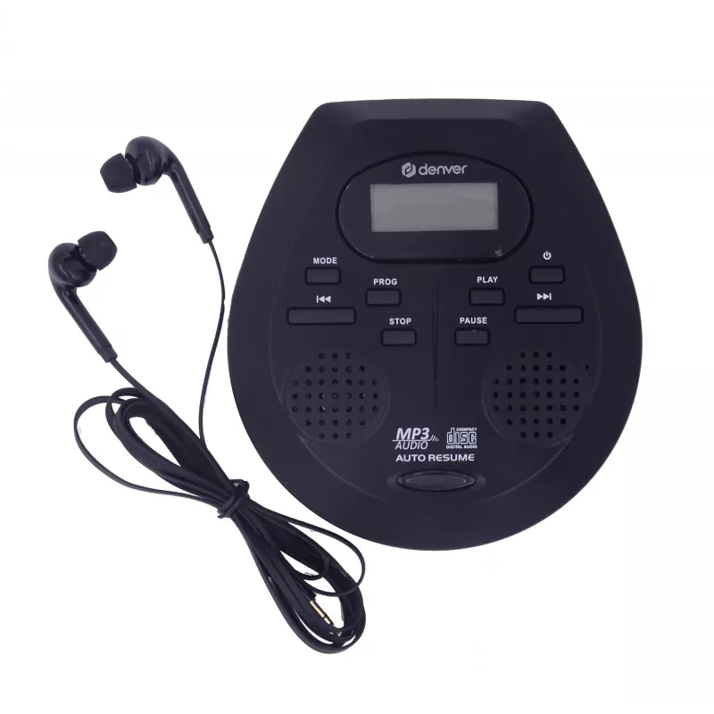 Draagbare cd-speler Denver DMP-395B zwart MP3-weergave LCD-display