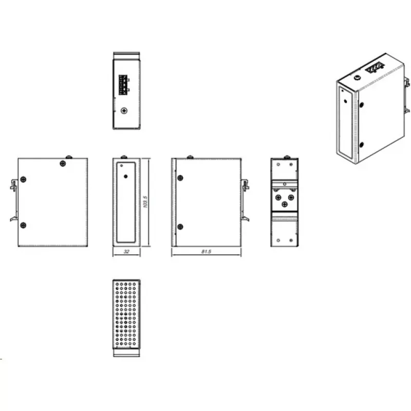 DC-DC-converter ALLNET ALL-B101 12–24VDC naar 48–54VDC, tot 200W