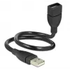 USB-kabel DeLOCK 35cm USB 2.0 83498 zwart
