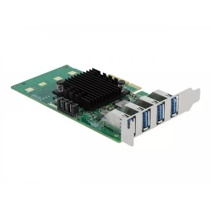DeLOCK PCI Express x4-kaart naar 4 x externe USB 3.0 quad channel - low profile formaat