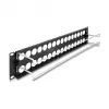 DeLOCK 67057 19 inch D-type patchpanel met trekontlasting, 32 poorten, zwart
