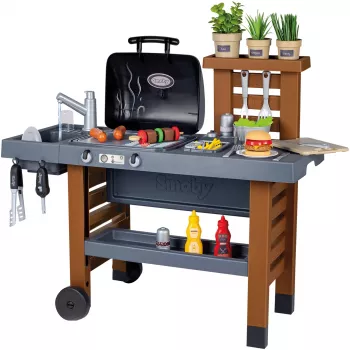 Tuin Keuken, speelkeuken grijs/bruin