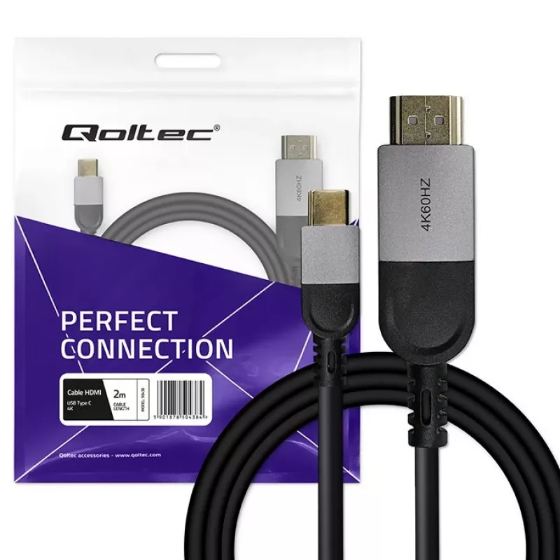 USB-C-naar-HDMI-kabel QOLTEC 50438 — 2 m, 4K 60 Hz