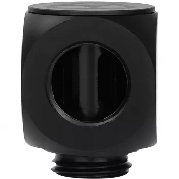 Thermal Grizzly DeltaMate Rotary 90° – waterkoelingsaansluiting, zwart, 1 st. (TG-DM-FIT-0003)