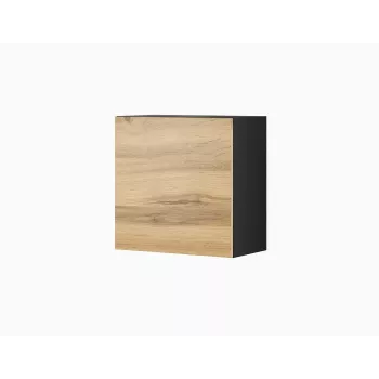 Wandgemonteerde opbergkast cama meble VIGO 50×50×30 cm zwart / wotan-eiken