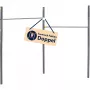 horizontal bar Fabian Pro double, fitnessapparaat Grijs