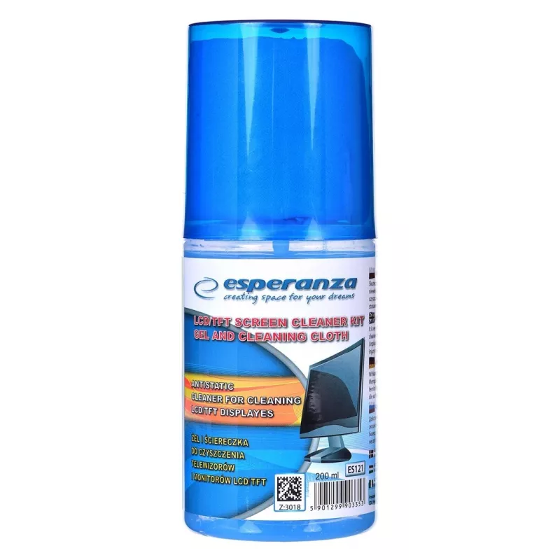 Schermreinigingsset ESPERANZA ES121 voor LCD/TFT/plasma, 200 ml