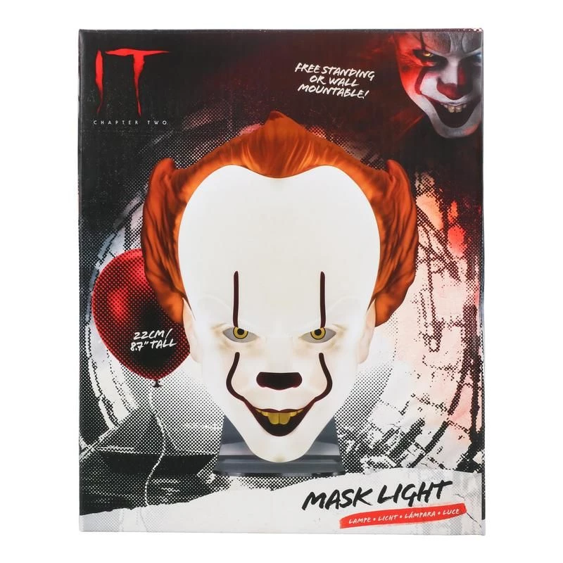 Tafellamp Paladone maskerlamp PP11207ITV2 Pennywise LED, thematische maskervormige lamp