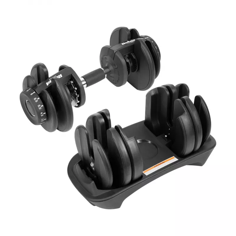 Verstelbare gietijzeren halter Rebel RBA-2303 — tot 24 kg, zwart, eendelig