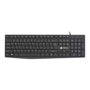 Bedrade full-size toetsenbord NATEC NAUTILUS NKL-1950 — USB, QWERTY US International, 105 toetsen, zwart