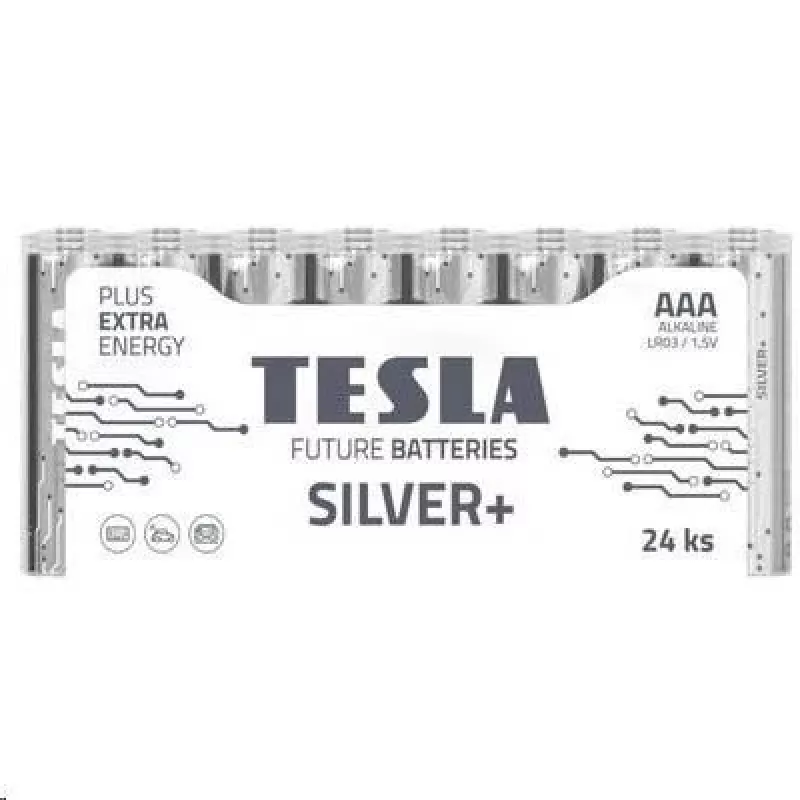 Batterijen Tesla AAA zilver+ alkaline LR03 1150 mAh (24 stuks) (13032410)