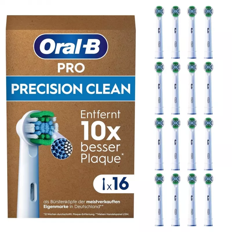 Oral B Precision Clean opzetborstels 16 stuks wit