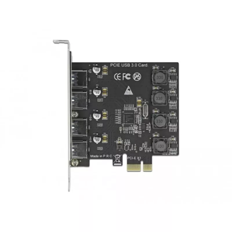 Delock PCI Express x1-kaart naar 4 x externe USB Type-A-aansluiting SuperSpeed USB