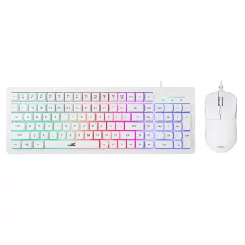 Toetsenbord-muiscombinatie Baracuda BGC-012 Orca White – witte toetsenbord- en muisset