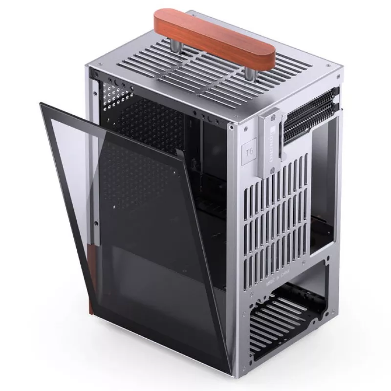 PC-behuizing Jonsbo T6, mini-tower, Mini-ITX, zilver