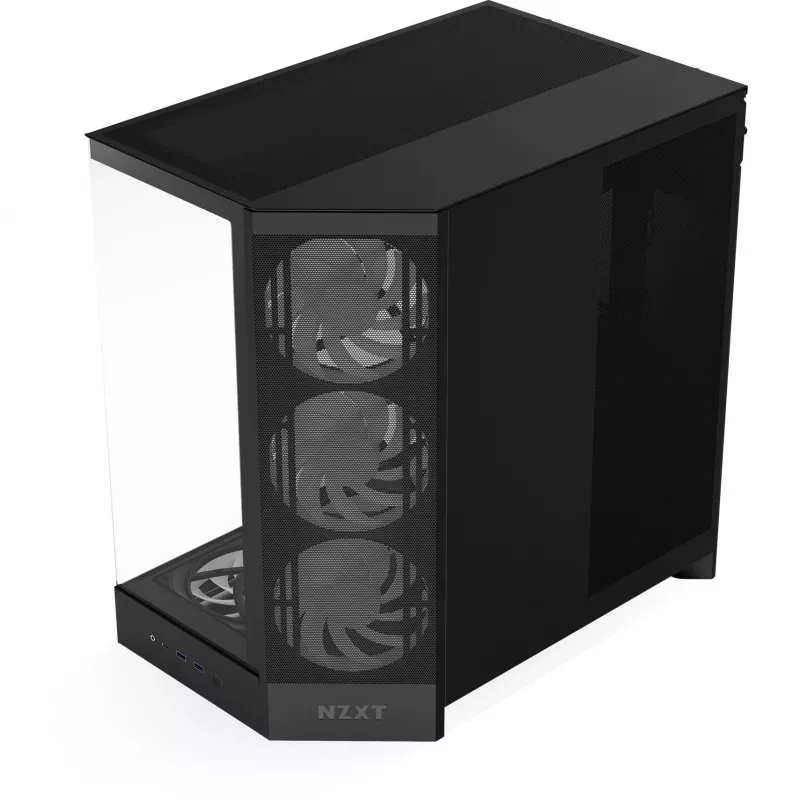 NZXT PC-behuizing H9 Flow RGB+ midi tower zwart