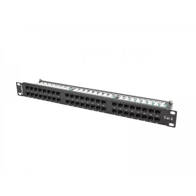 Lanberg PPU6-1048-B - patchpaneel - 1U - 19 inch