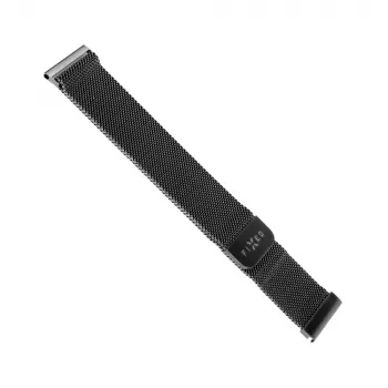 Horlogeband FIXED Mesh Strap FIXMEST-18MM-BK 18 mm snelwissel zwart metaalmesh