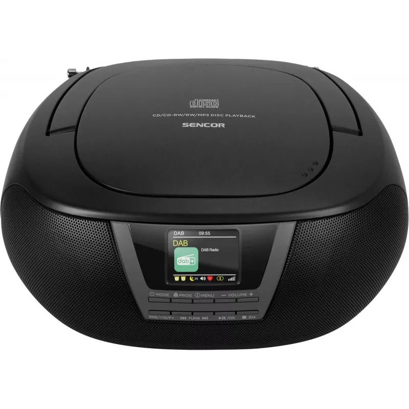 Sencor SPT 6200DB boombox cd/MP3-radio, DAB+/FM, Bluetooth, USB, AUX, 3 W, zwart