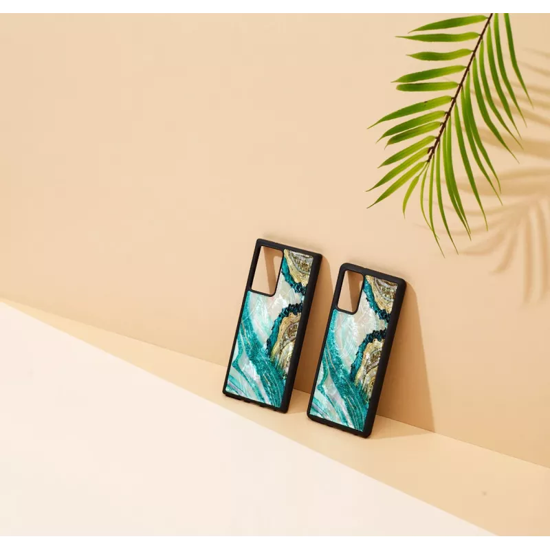 Hoesje iKins voor Samsung Galaxy Note 20 Ultra — aqua-agaatdesign