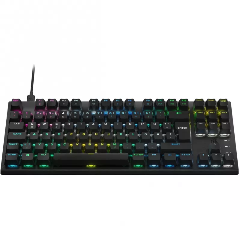 Corsair K60 PRO TKL optisch-mechanisch gamingtoetsenbord, OPX-switches, RGB, zwart