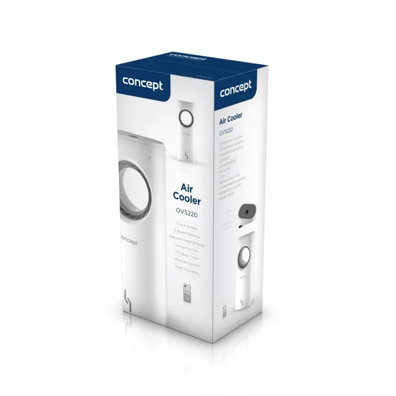 Staande ventilator Concept Solution OV5220 — wit, 80 W, touchbediening, 805 mm hoogte