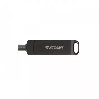 Flashdrive PATRIOT Rage R550 64GB 100 MB/S USB A+C Swivel Design (PE64GR550DSAD) Zwart