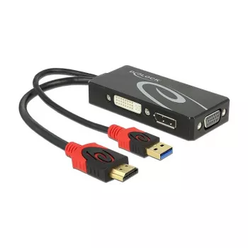 Videokabel-adapter DeLOCK 62959 HDMI USB DVI-I VGA 0,135 m