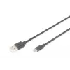 Assmann USB 2.0-verbindingskabel. Type-A - Micro-B M/M. 3,0m. USB 2.0-conform. UL. zwart (AK-300110-030-S)