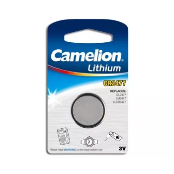 Wegwerpbatterij CAMELION CR2477 3V Li-MnO2, 7,7 mm hoogte, 24,5 mm diameter, 1 stuk