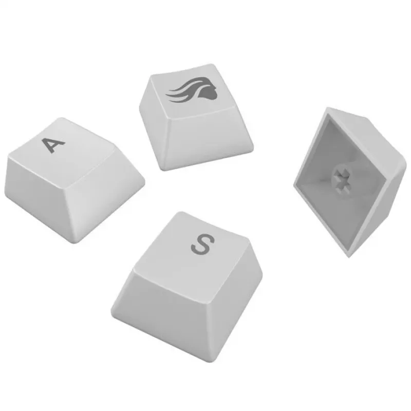 GLORIOUS GPBT Backlit Keycaps — PBT wit, ANSI-layout