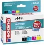edding printerpatronen EDD-449 zwart, cyaan, magenta, geel compatibel met brother LC-123BK/C/M/