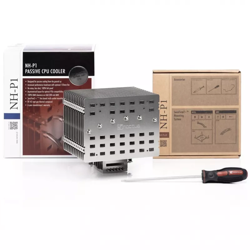 Koellichaam/radiator Noctua NH-P1 aluminium 158x154x152 mm