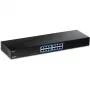 TRENDnet TEG S17 - switch - 16 x 10/100/1000 - rack-monteerbaar