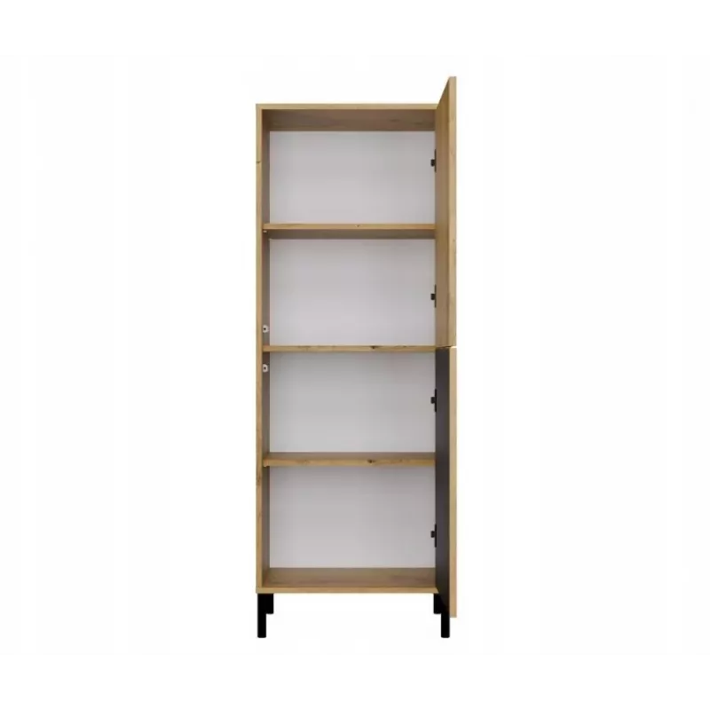 KAMARO 2DK smalle/GŁ eiken ARTISAN DISPLAY CABINET