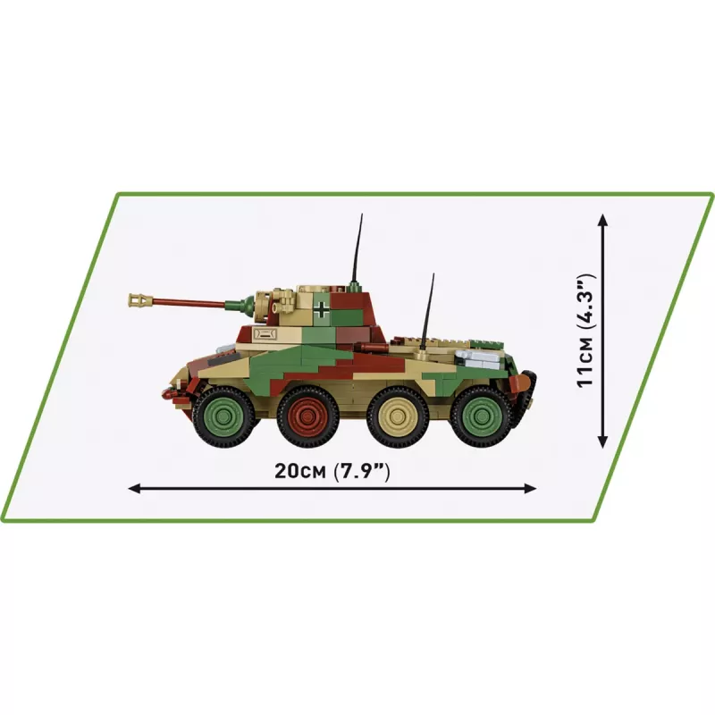 Cobi Historical Collection WWII Sd.Kfz 234/2 Puma voertuig, meerkleurig