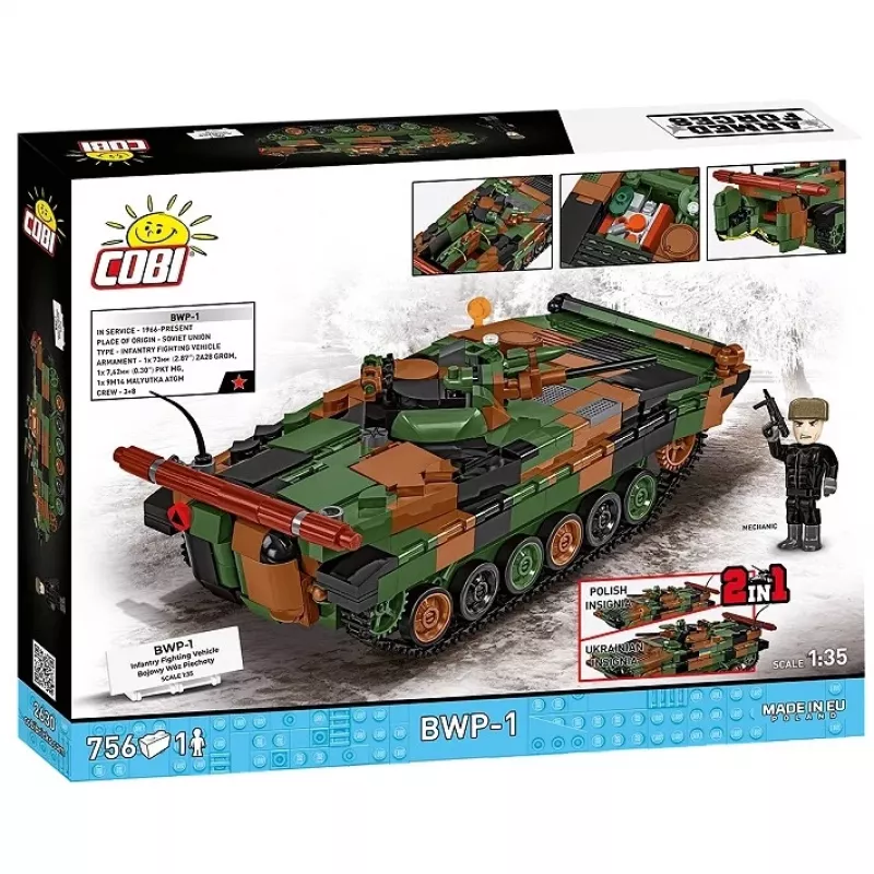 Blokset Cobi Armed Forces BWP-1 2630 — modelset van de Pools-Oekraïense amfibische infanteriegevechtsvoertuig