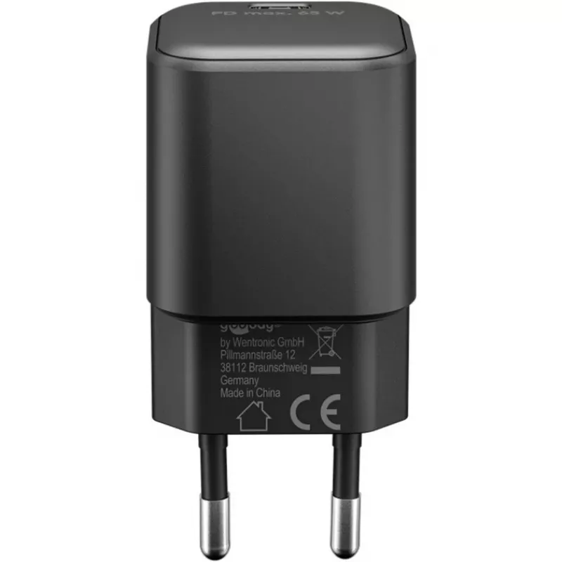 USB-C-oplaadset GOOBAY 74774 – 65 W oplader met 1 m textiele USB-C-kabel