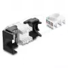 DELOCK Keystone-module RJ45-bus naar LSA Cat.6 45° haaks onafgeschermd zwart