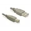 USB-kabel DeLOCK 82216 USB 2.0 3 m USB A USB B grijs
