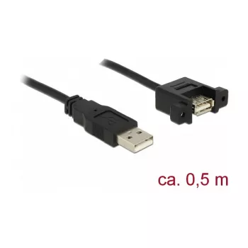 USB-kabel DeLOCK 85461 USB 2.0 0,5 m zwart