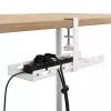 Kabelorganizer onder tafel MACLEAN MC-105 W – staal, wit, max. belasting 5 kg, geschikt voor tafeldikte 0,5–50 mm