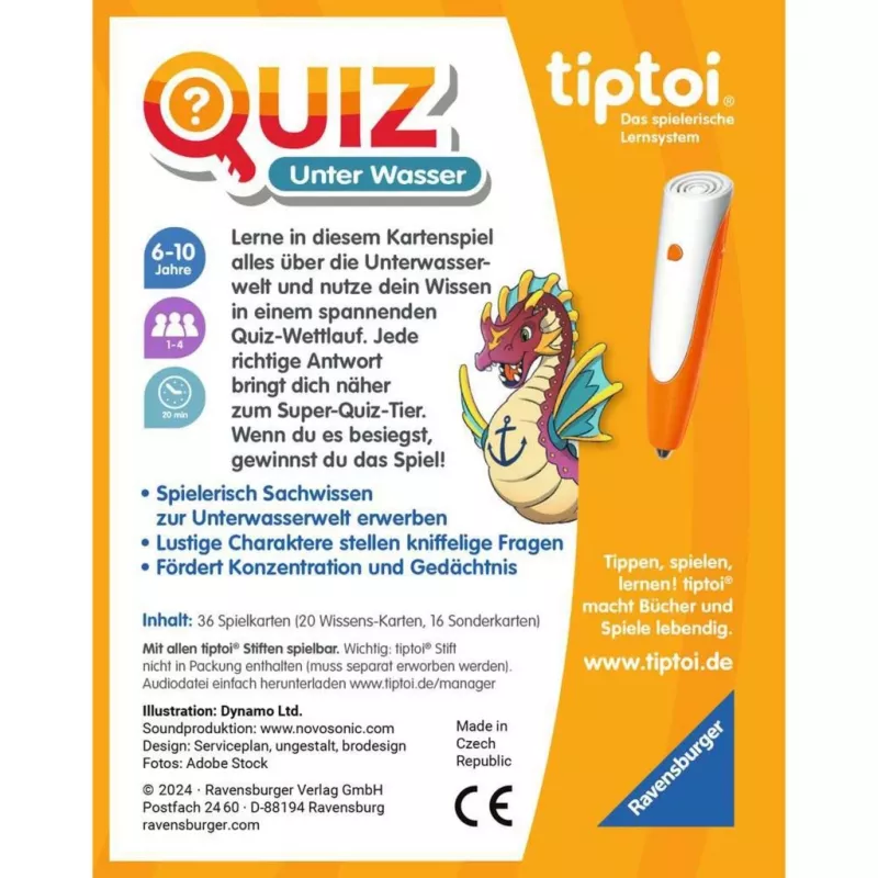 tiptoi quiz onderwater, quizspel