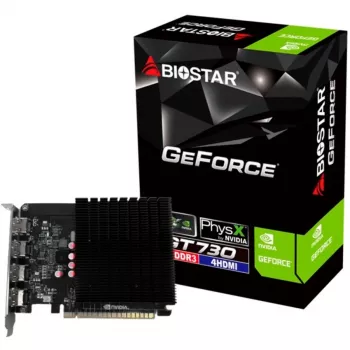 Desktop-grafische kaart BIOSTAR GeForce GT 730 4 GB GDDR3, 64-bit, PCIe 2.0, 902 MHz GPU