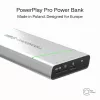 Draagbare accu Green Cell BPLGC20P 20800 mAh lithium-ion, USB-C PD 65W, 2x USB-C + 1x USB-A, aluminium behuizing